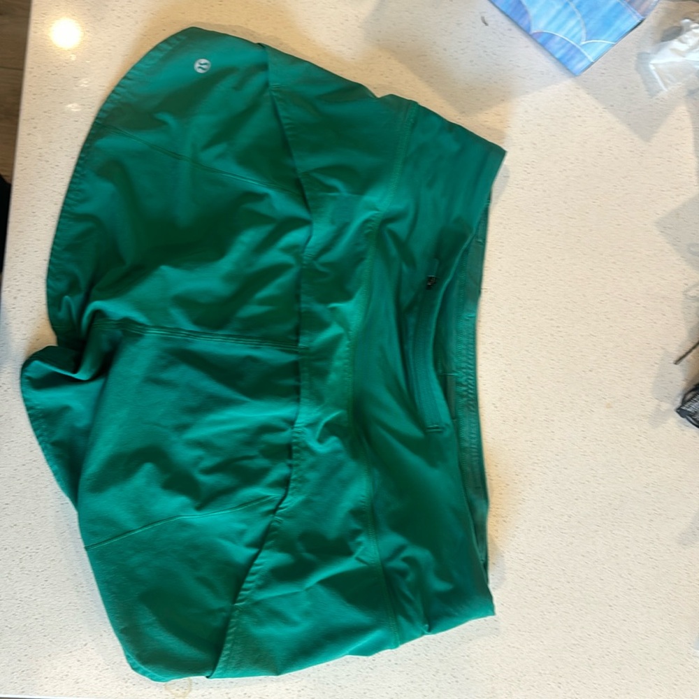 Green lululemon shorts